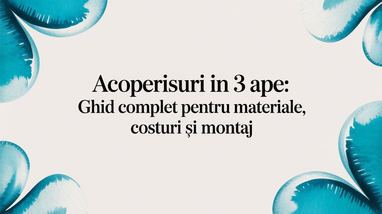 Acoperisuri in 3 ape: Ghid complet pentru materiale, costuri și montaj