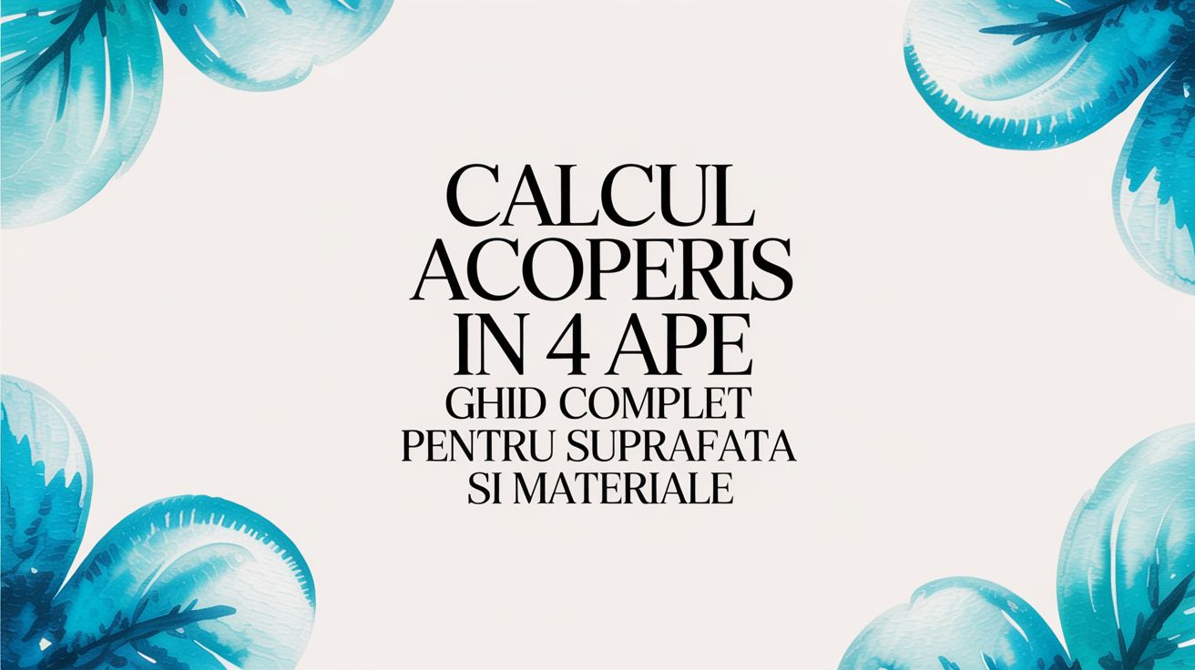 Calcul acoperis in 4 ape ghid complet pentru suprafata si materiale
