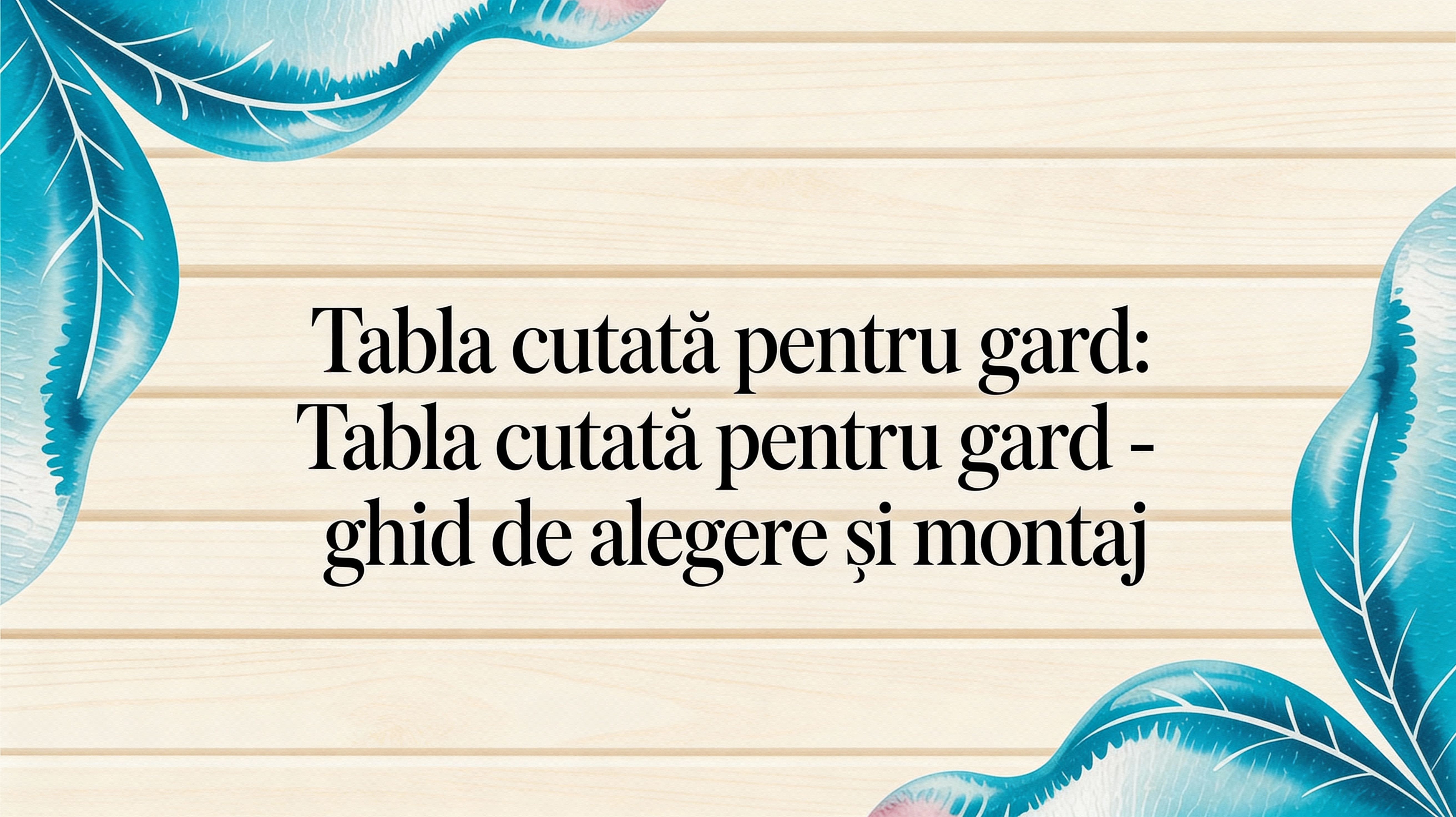 Tabla cutata pentru gard: Ghid complet de alegere si montaj