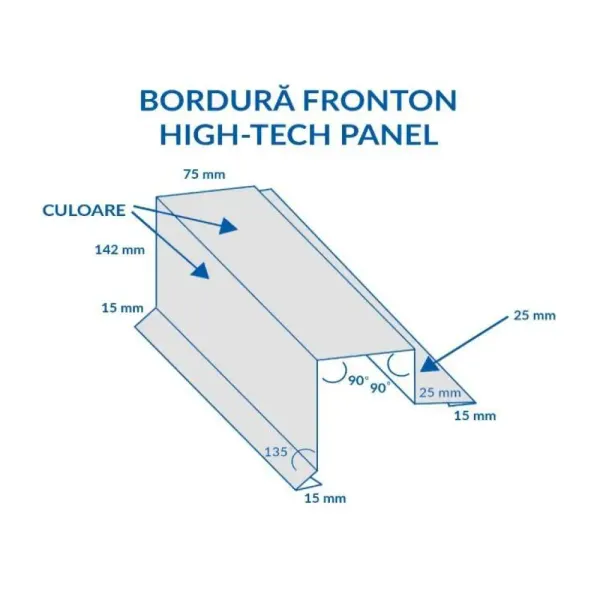 Blachotrapez Bordură fronton High-Tech Panel